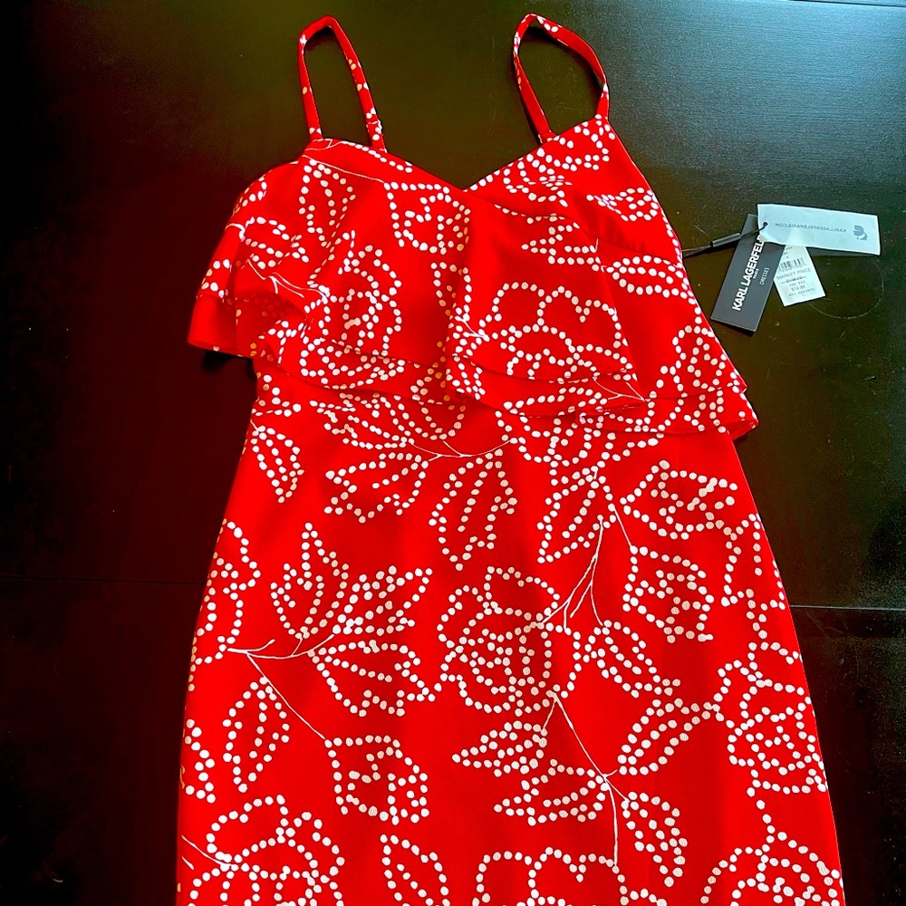 Karl Lagerfeld Paris red dress new with tags